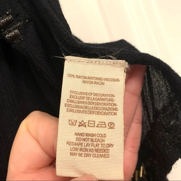 Free People Bad Girls Do it Well Embellished Beaded Black Tank Top size Small - Picture 8 of 14